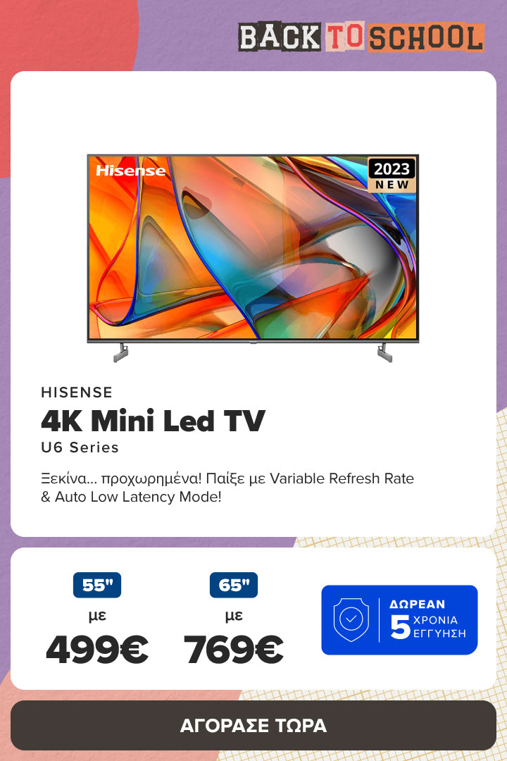 Hisense 4K Mini Led TVs U6