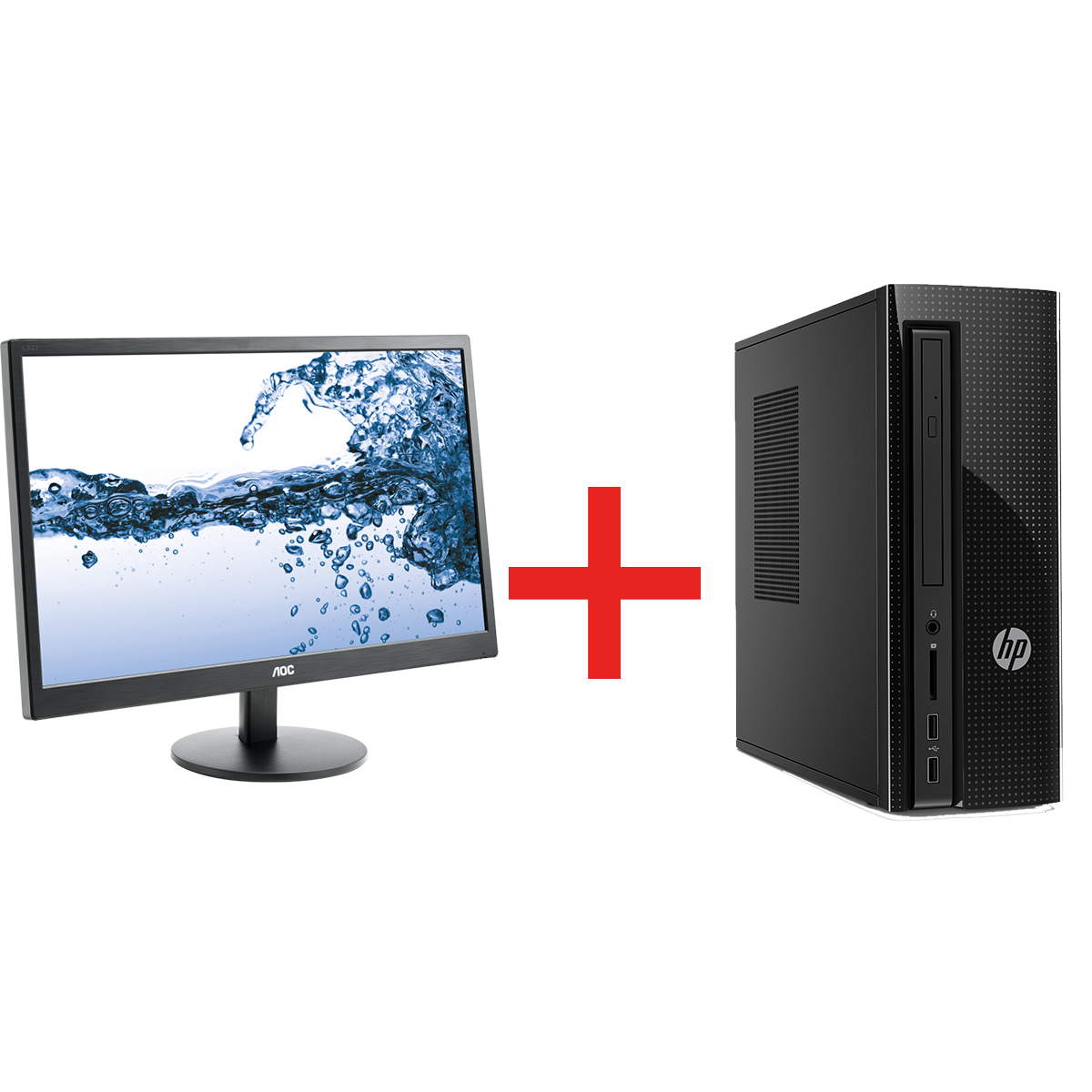 HP Desktop 260-a105nv + AOC Monitor 21.5''