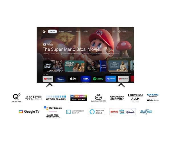 TCL 85C655 85'' QLED 4K Smart TV Τηλεόραση google tv