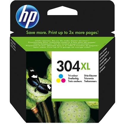 HP doxeio melanis 304XL trwn xrwmatwn Original Ink