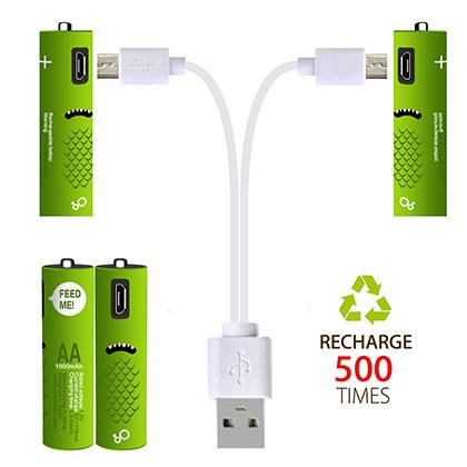 SMARTOOOLS Micro USB epanafortizomenes mpataries AA