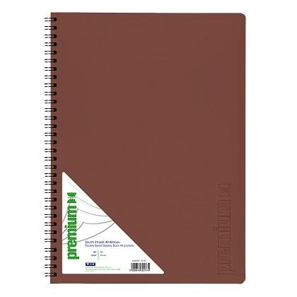 PREMIUM double spiral book A4 40 pockets