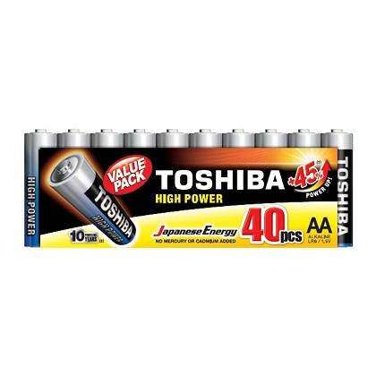 TOSHIBA alkalines batteries High Power LR06 AA (40 pcs)