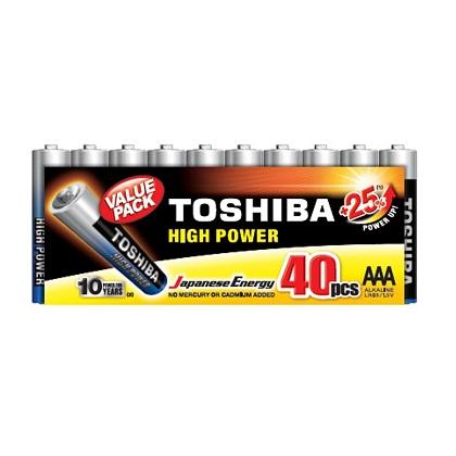 TOSHIBA alkalines batteries High Power LR03 AAA (40 pcs)