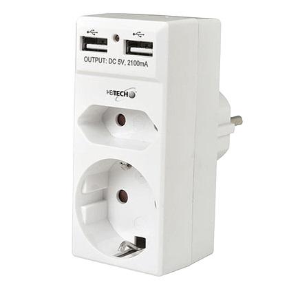 double socket adaptor + 2 usb ports