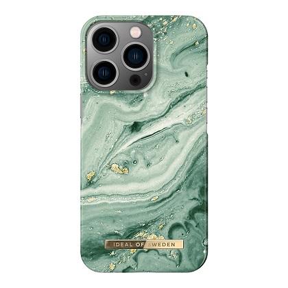 case IDEAL OF SWEDEN Mint Swirl Marble for iPhone 13 Pro