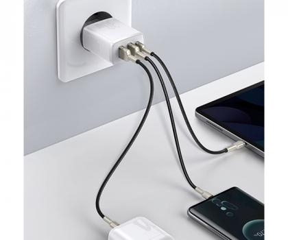 travel charger BASEUS USB Type-C + 2 USB-A 30W